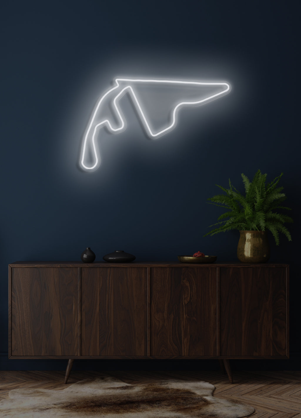 F1 Yas Marina Circuit Rennstrecke - LED Neon-Schirm
