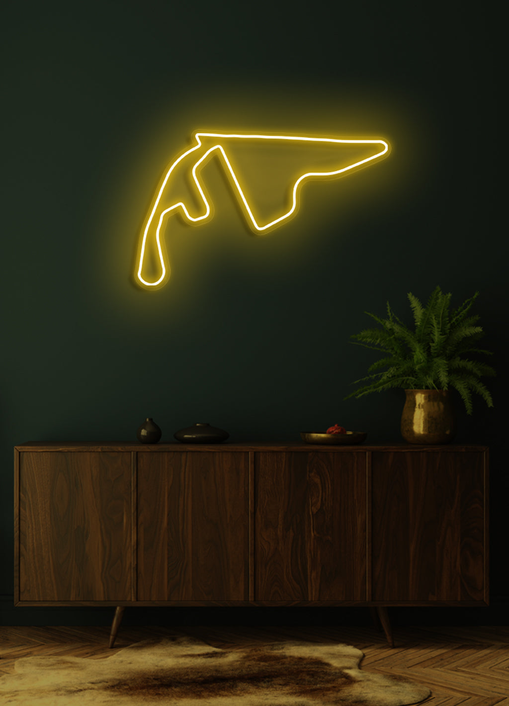 F1 Yas Marina Circuit Rennstrecke - LED Neon-Schirm