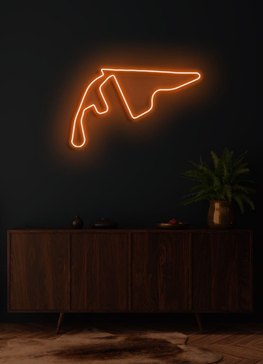 F1 Yas Marina Circuit Rennstrecke - LED Neon-Schirm