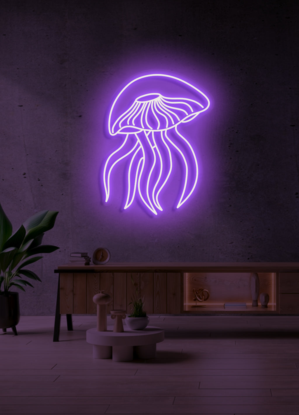 Quallen - LED Neon-Schirm