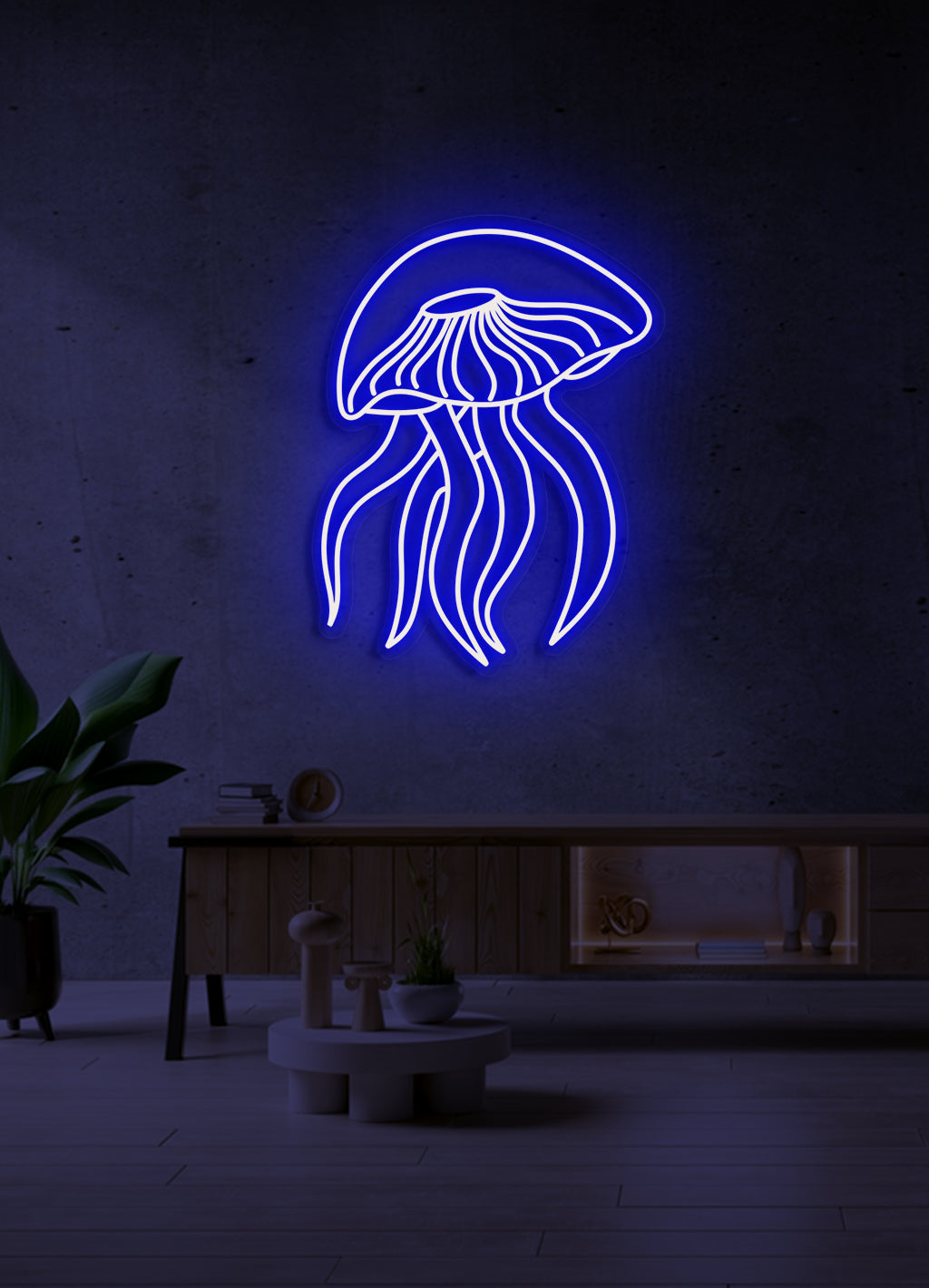 Quallen - LED Neon-Schirm