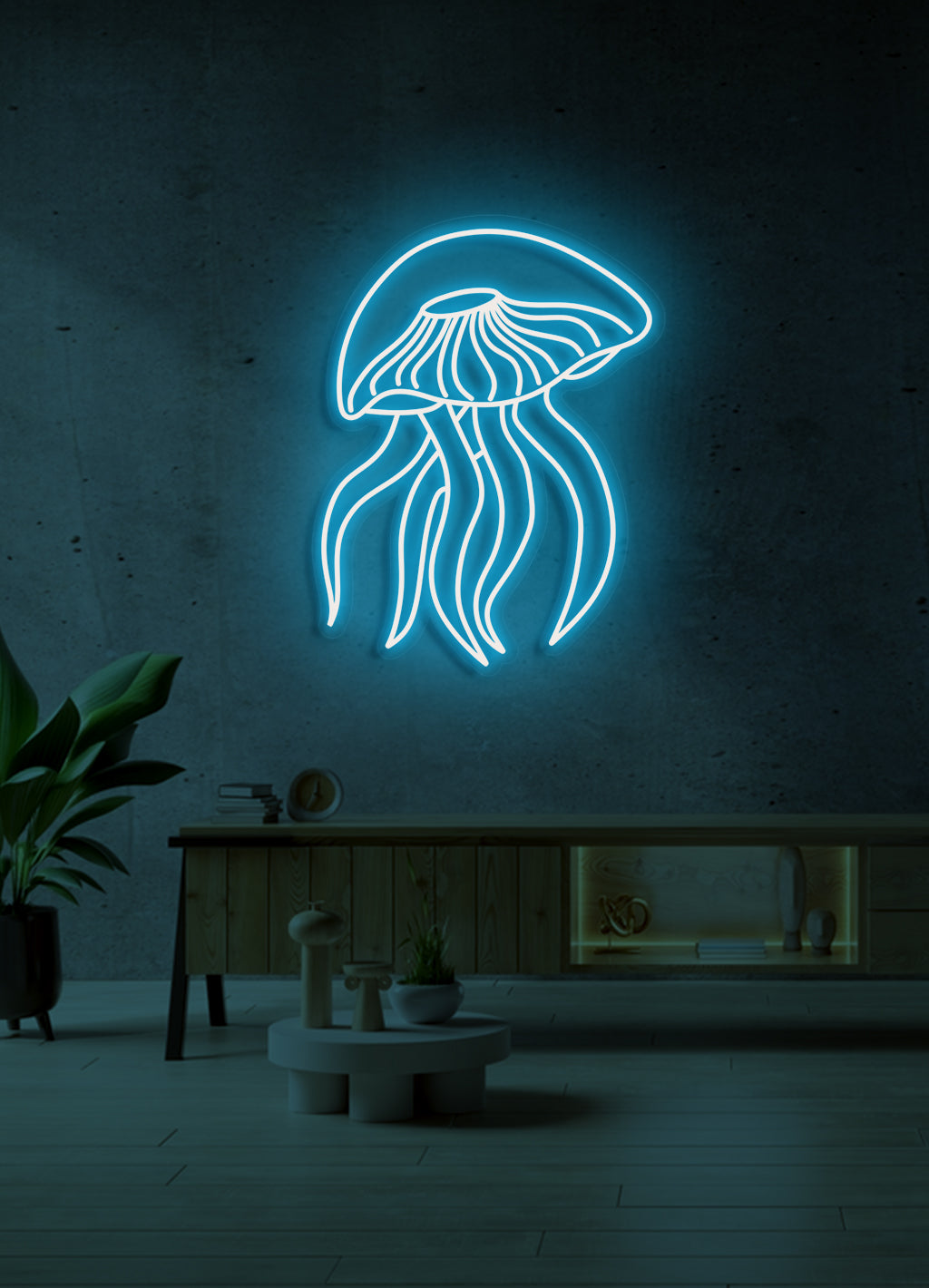 Quallen - LED Neon-Schirm