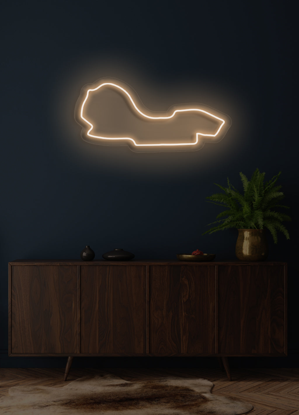 F1 Albert Park Street Circuit - LED-Neon-Schirm