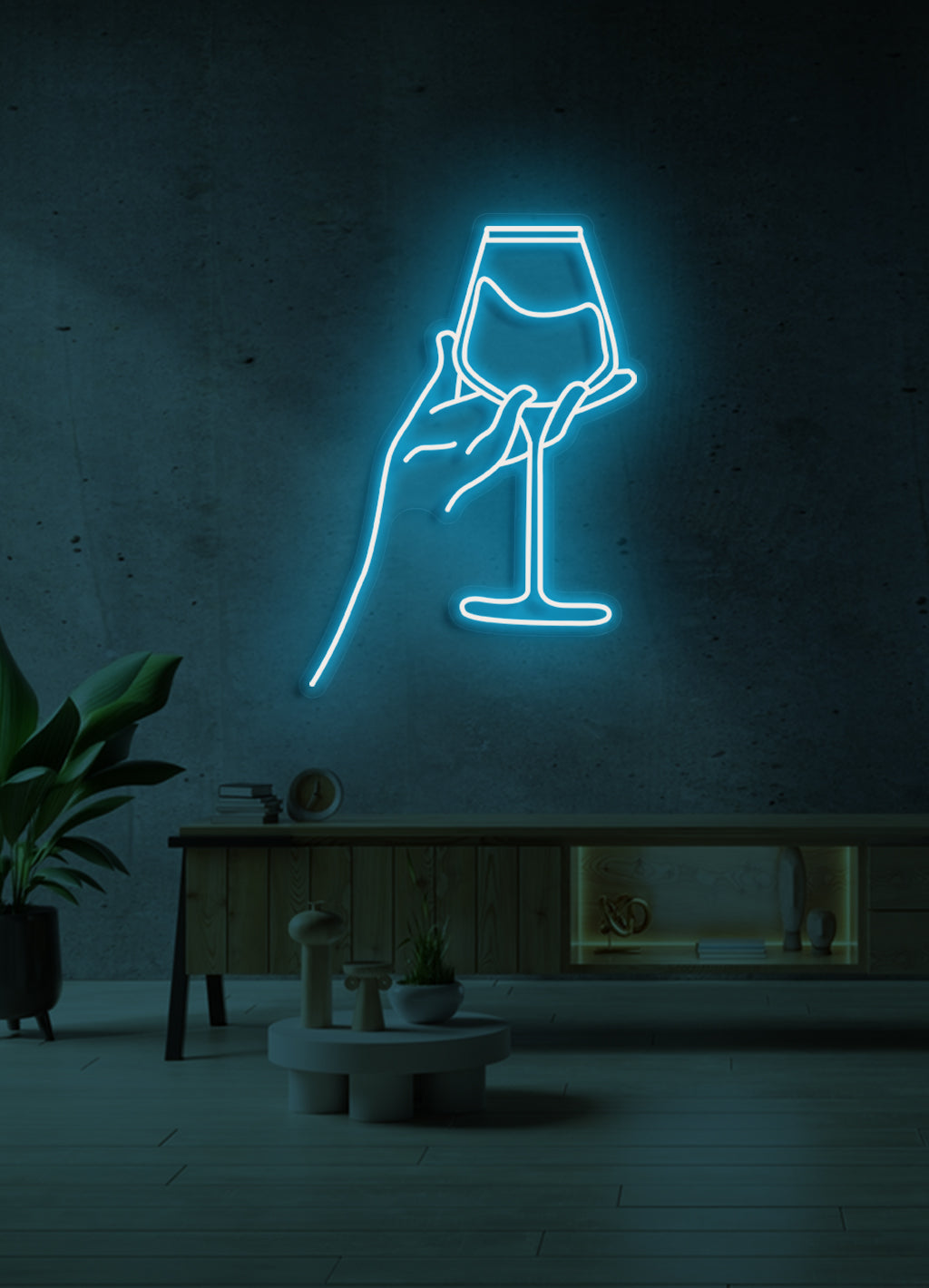 Wein - LED Neonschirm