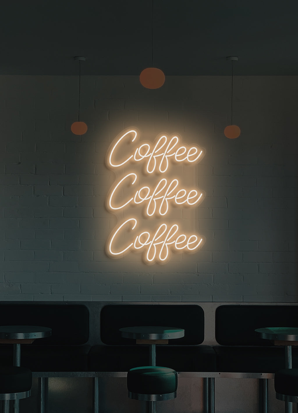 Kaffee, Kaffee, Kaffee - LED Neon-Schirm