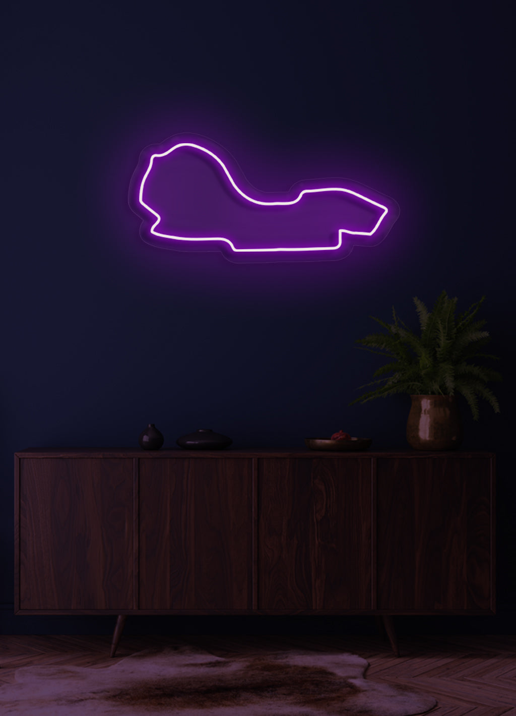 F1 Albert Park Street Circuit - LED-Neon-Schirm