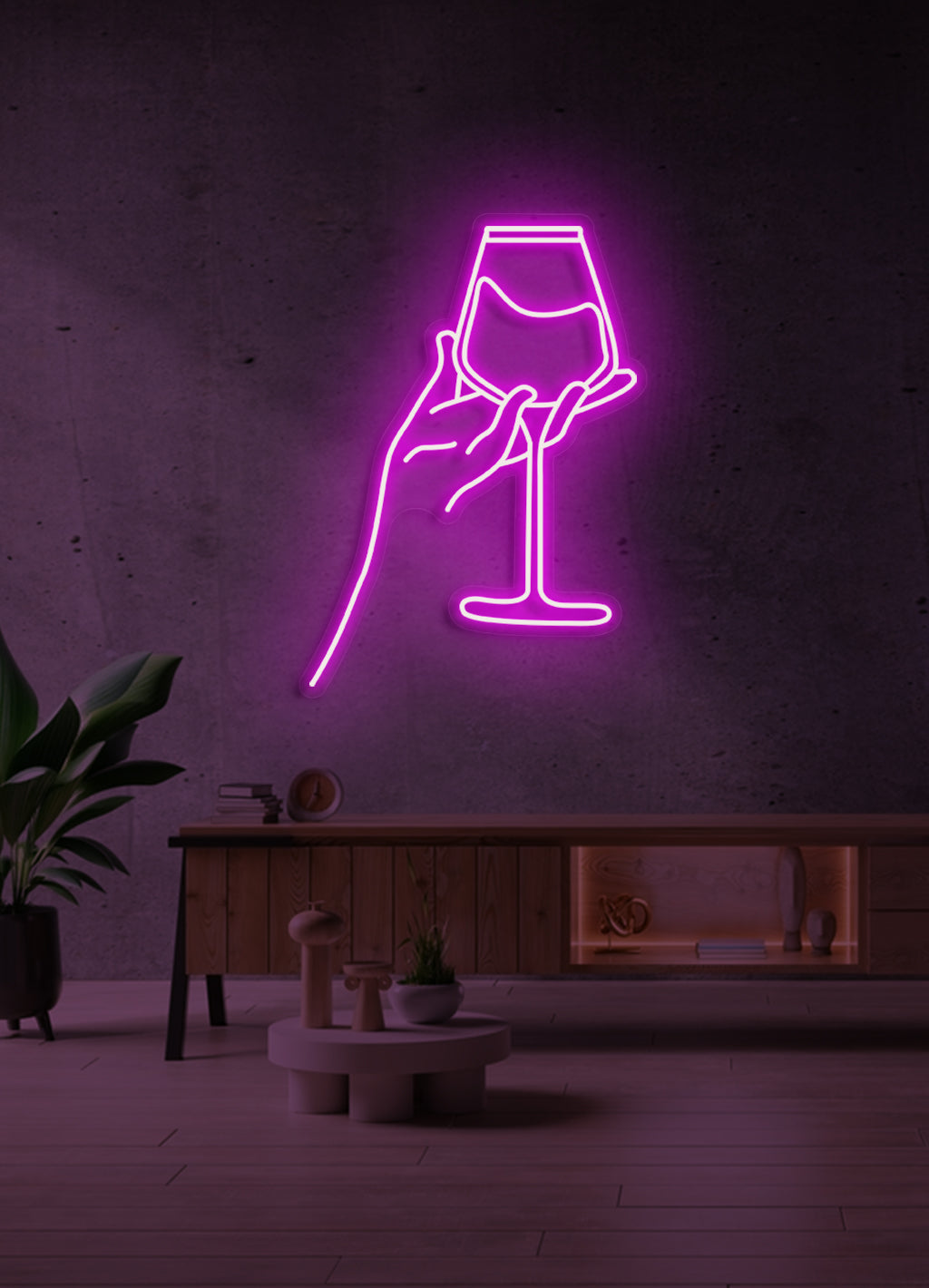 Wein - LED Neonschirm