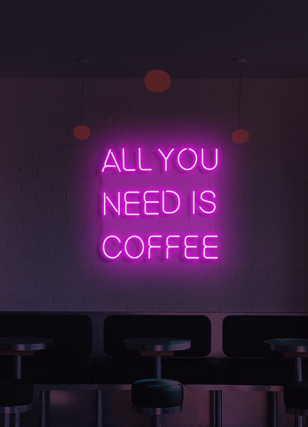 Alles was Sie brauchen ist Kaffee - LED Neon Skit