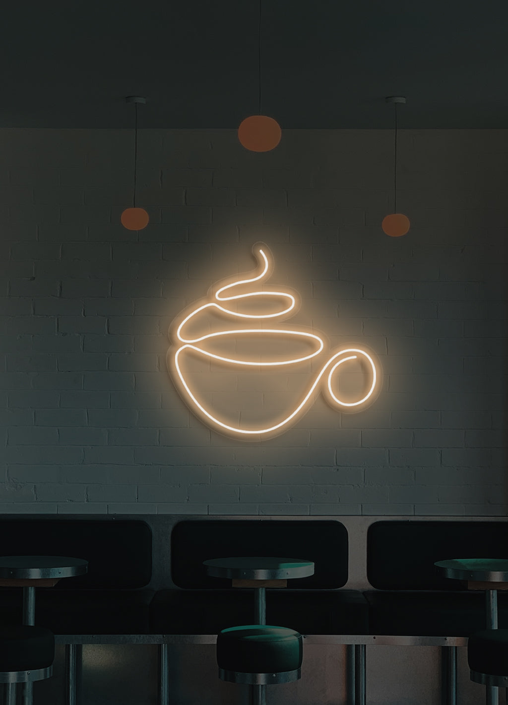 Kaffeetasse - LED Neon Schriftzug