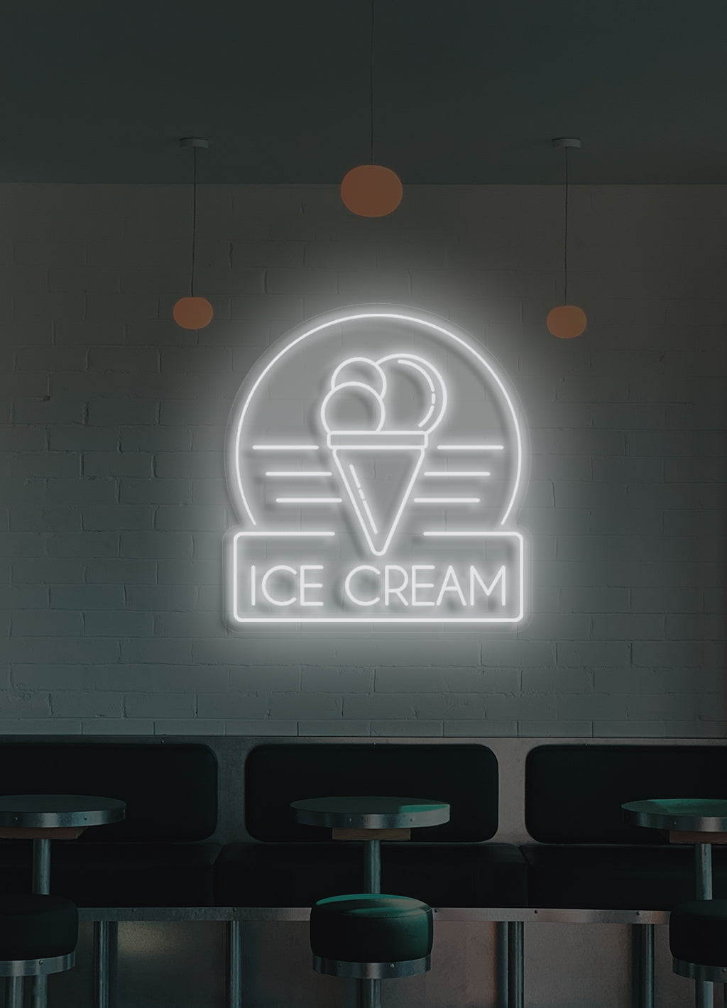 Eiscreme - LED Neon-Schirm