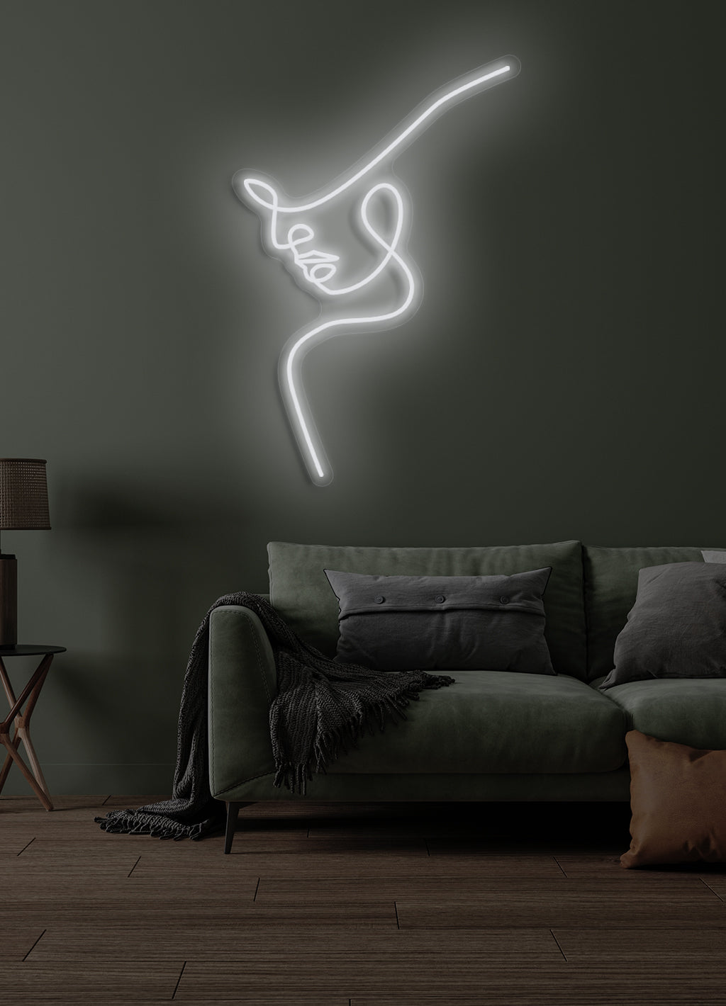Eine Linie - LED Neon-Schirm