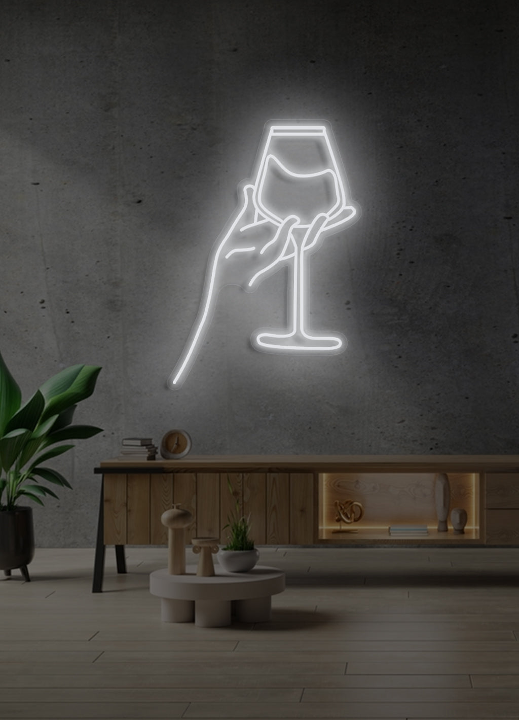 Wein - LED Neonschirm
