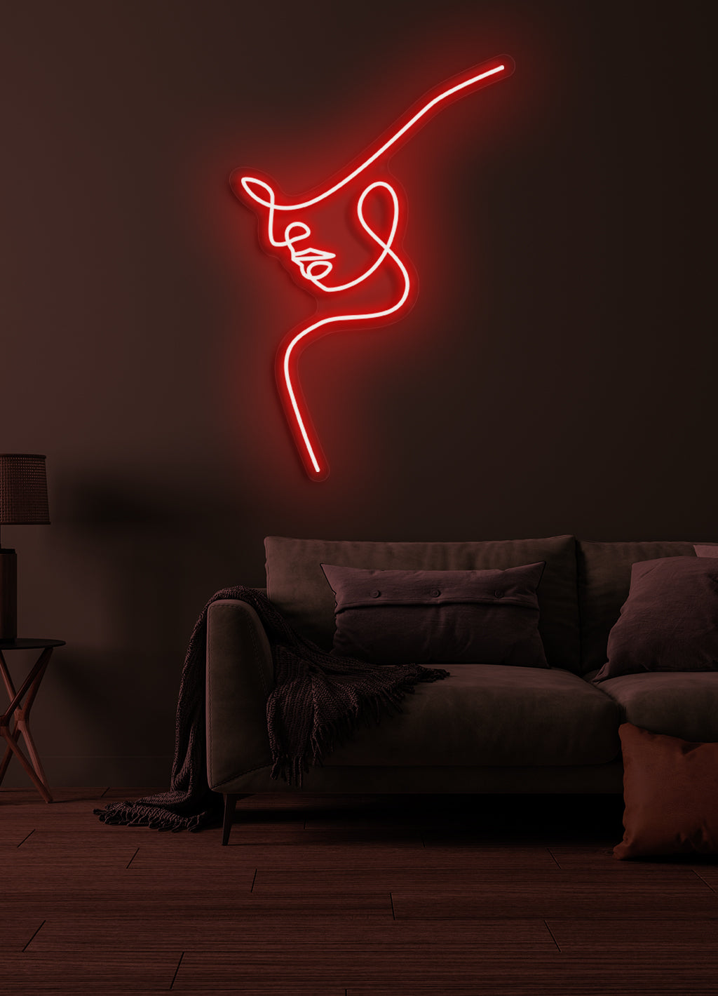 Eine Linie - LED Neon-Schirm