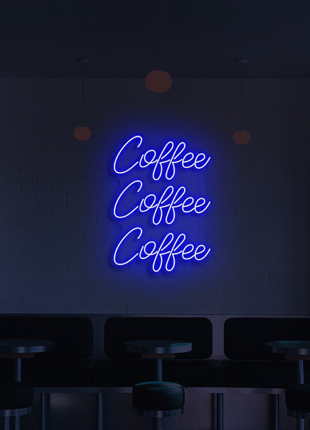 Kaffee, Kaffee, Kaffee - LED Neon-Schirm