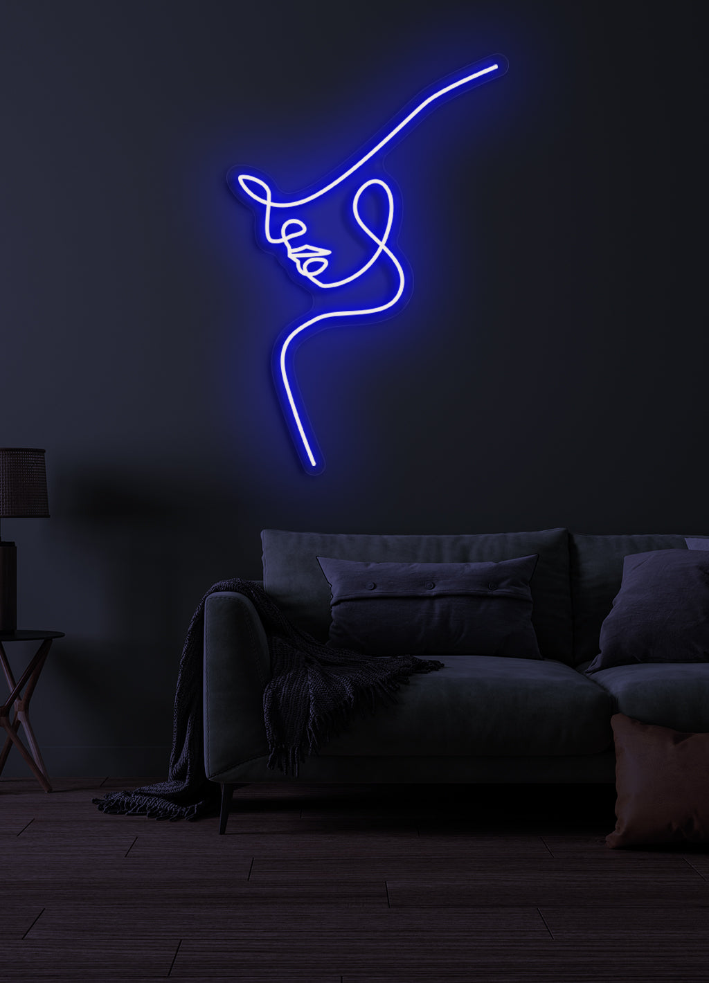 Eine Linie - LED Neon-Schirm