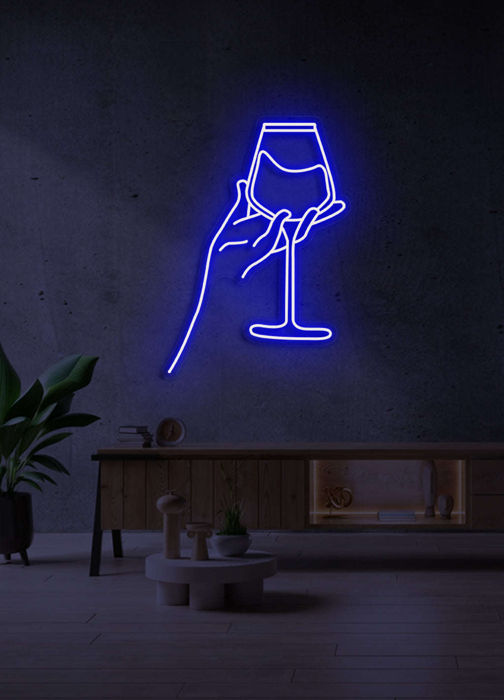 Wein - LED Neonschirm