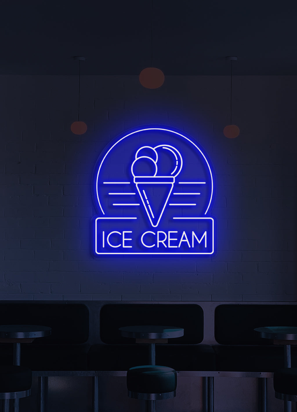 Eiscreme - LED Neon-Schirm