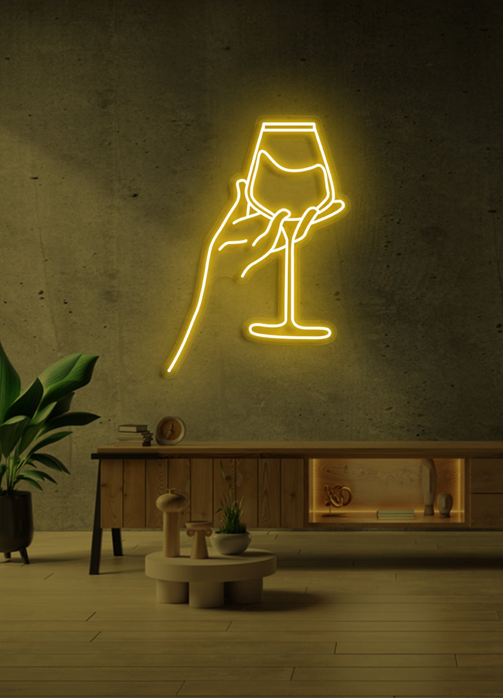 Wein - LED Neonschirm