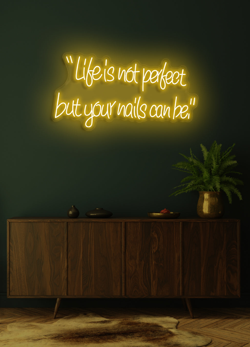 Das Leben ist nicht perfekt, aber Ihre Nägel können es sein - LED Neon Skilt