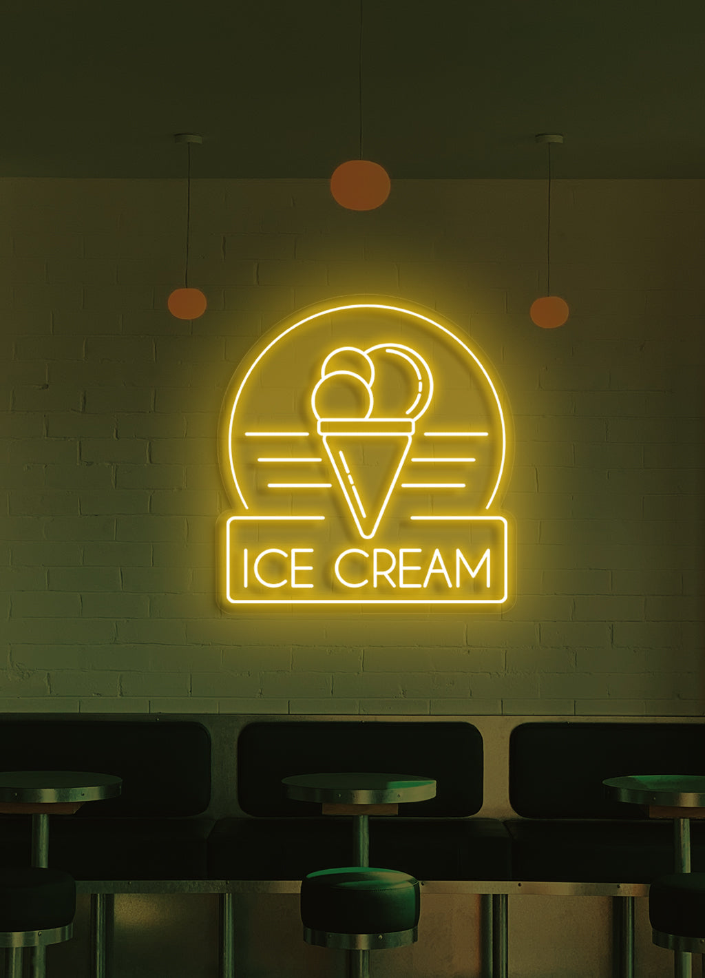 Eiscreme - LED Neon-Schirm