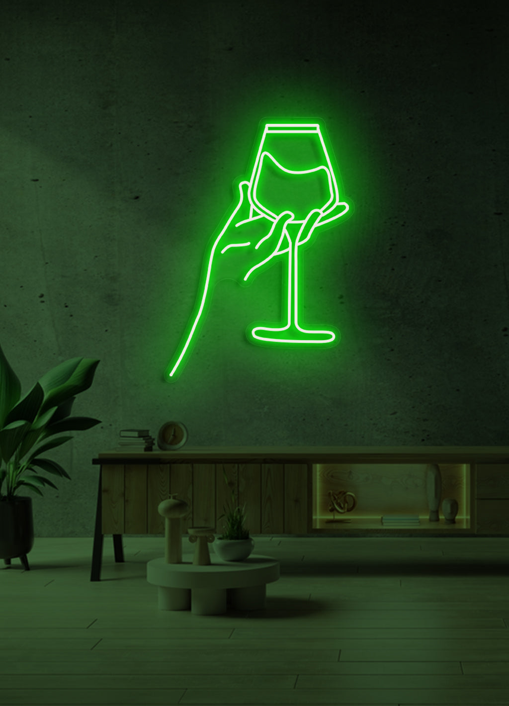Wein - LED Neonschirm