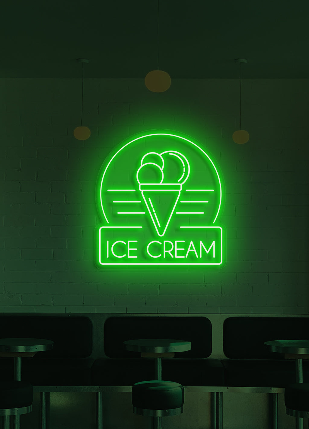 Eiscreme - LED Neon-Schirm