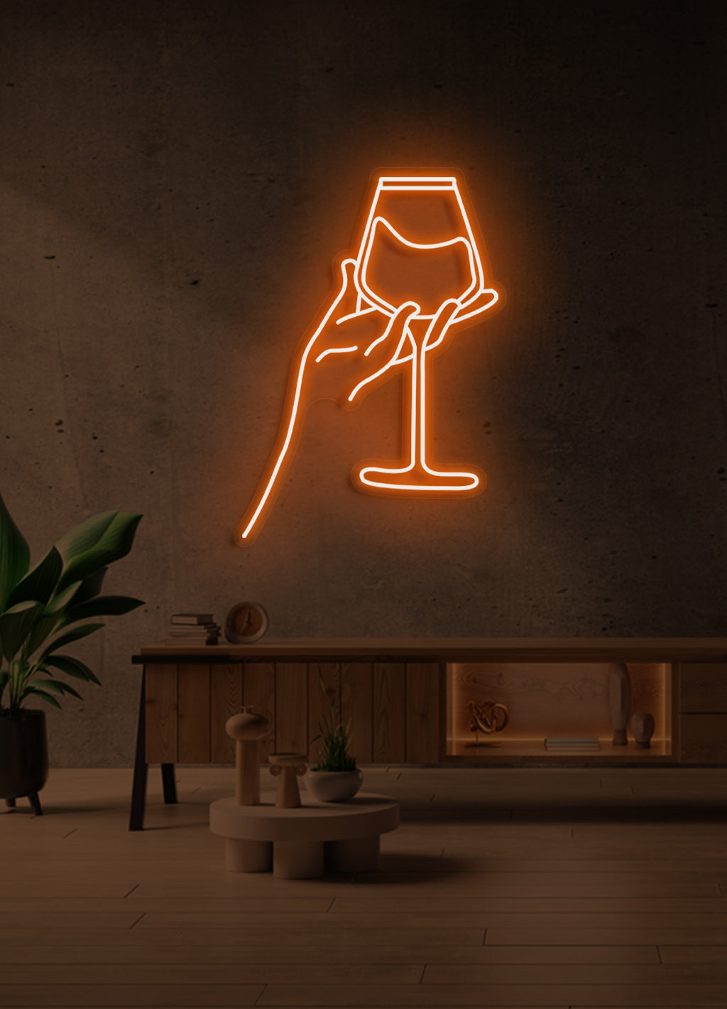 Wein - LED Neonschirm