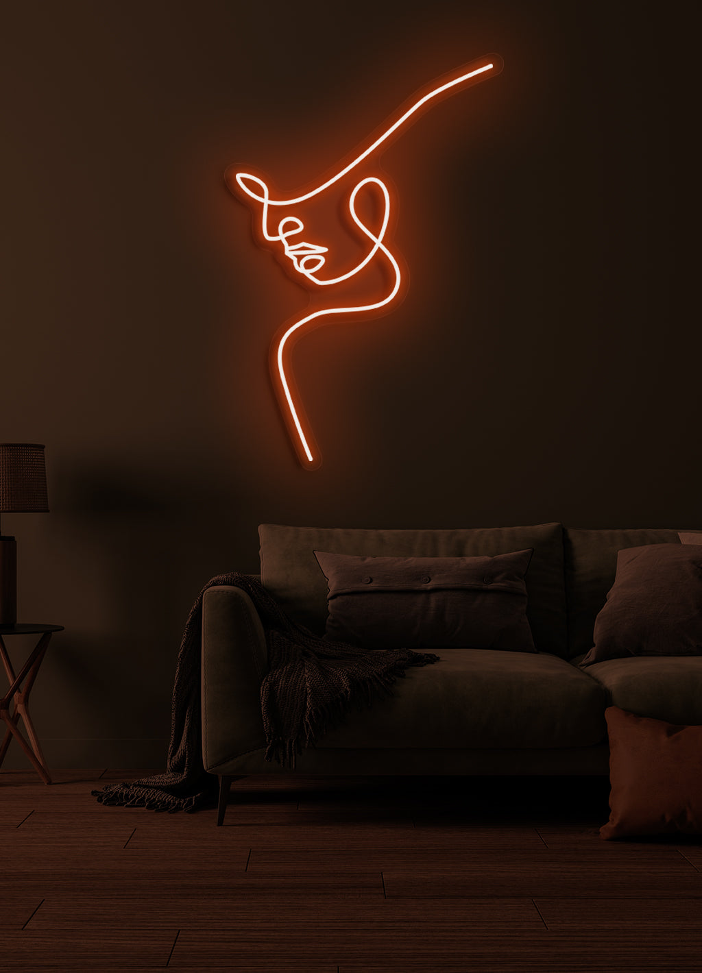 Eine Linie - LED Neon-Schirm