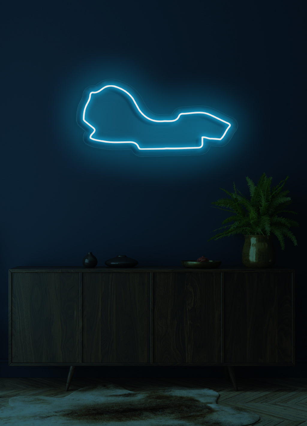 F1 Albert Park Street Circuit - LED-Neon-Schirm