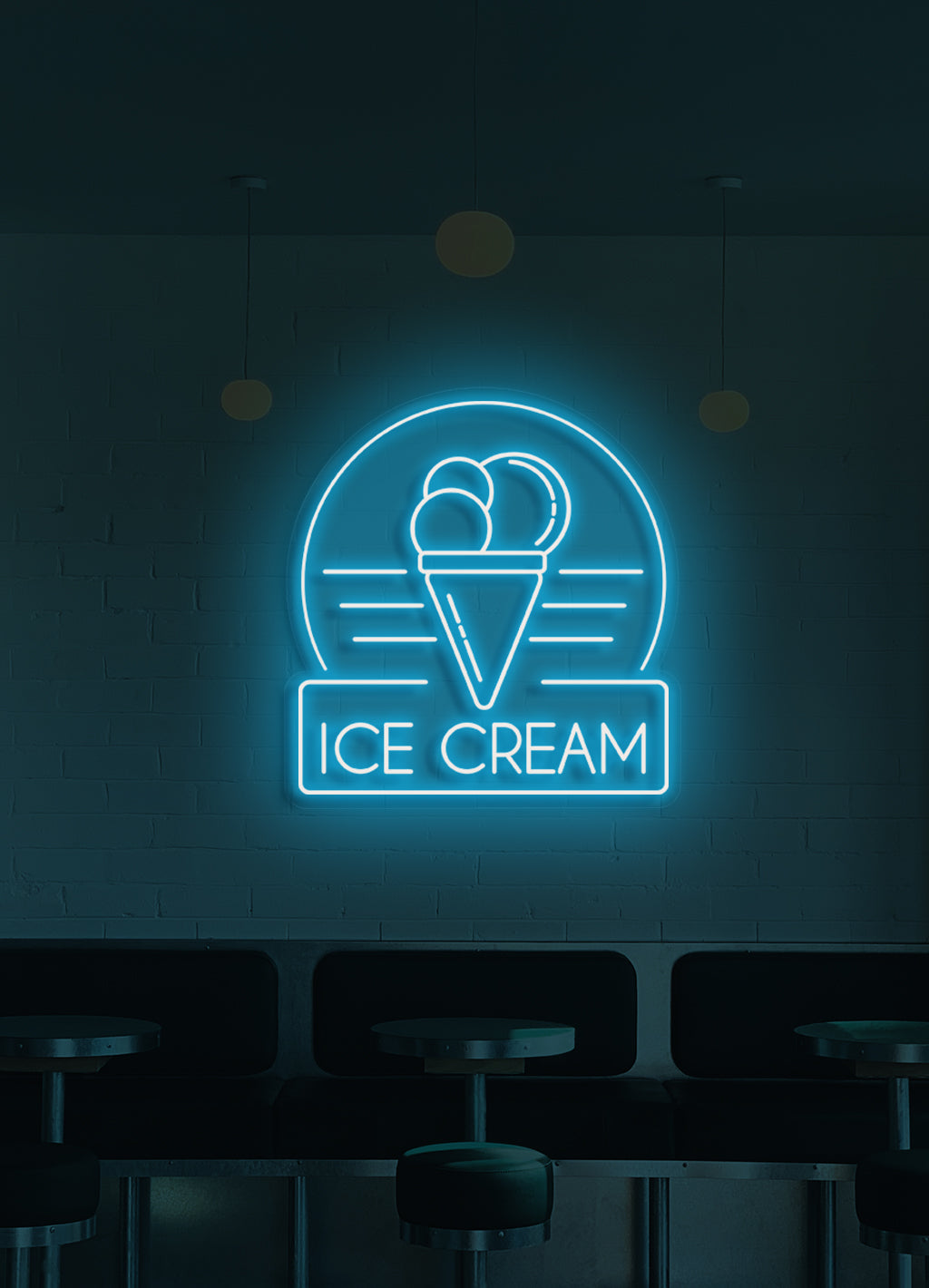 Eiscreme - LED Neon-Schirm
