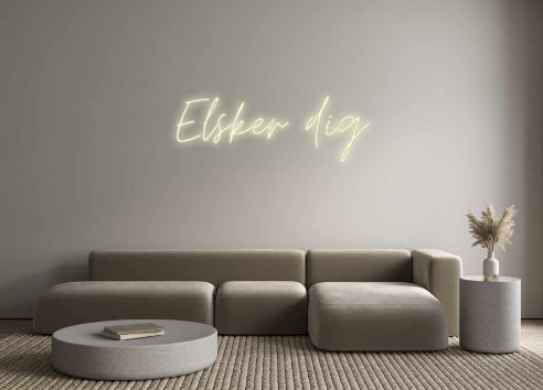 Benutzerdefiniertes Neon: Elsker dig