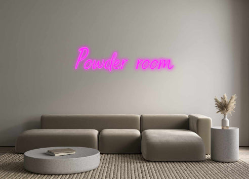 Custom Neon: Powder room