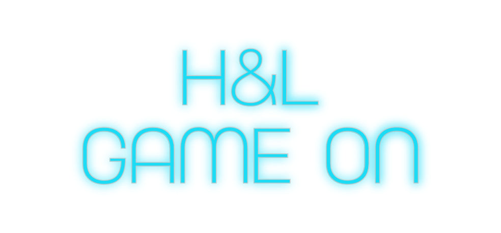 Benutzerdefiniertes Neon: H&amp;L
 Spiel weiter