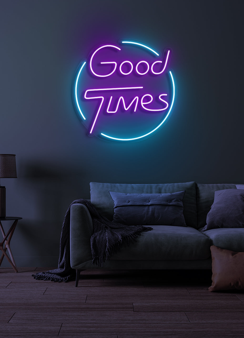 Gute Zeiten - LED Neon-Schirm