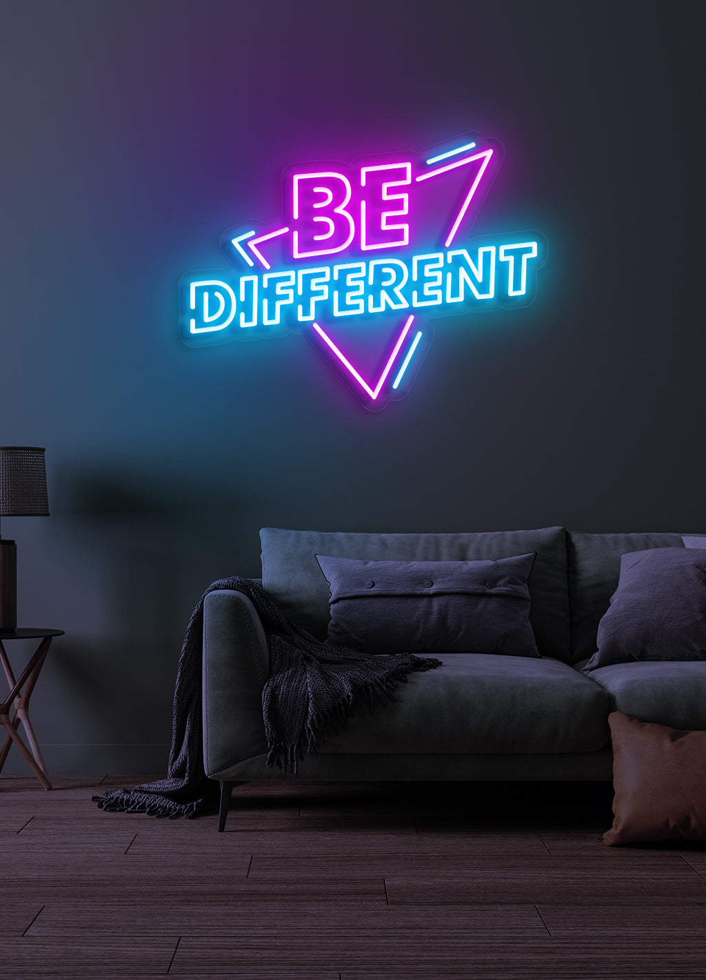 Be different - LED Neon-Schirm