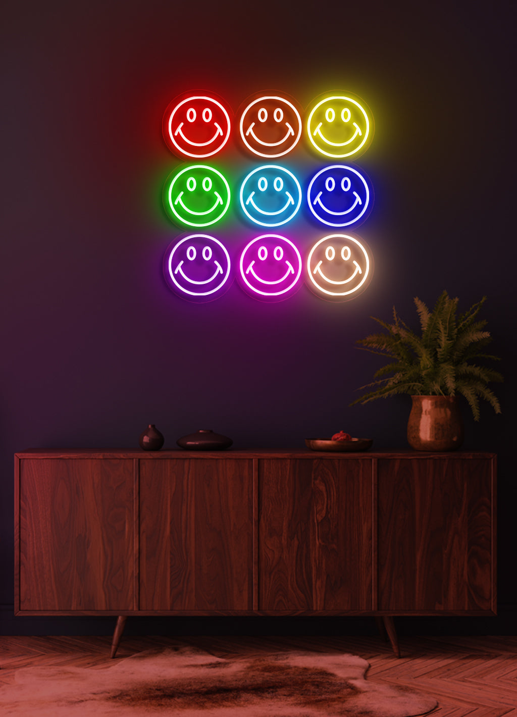 Smiley Wall - LED Neon Wand