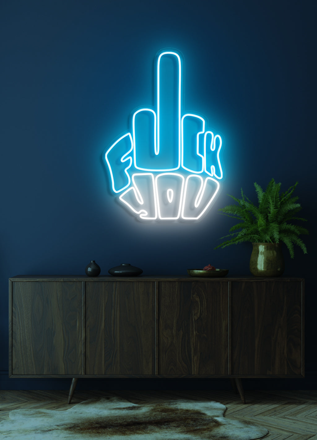 F*ck you - LED Neon-Schirm