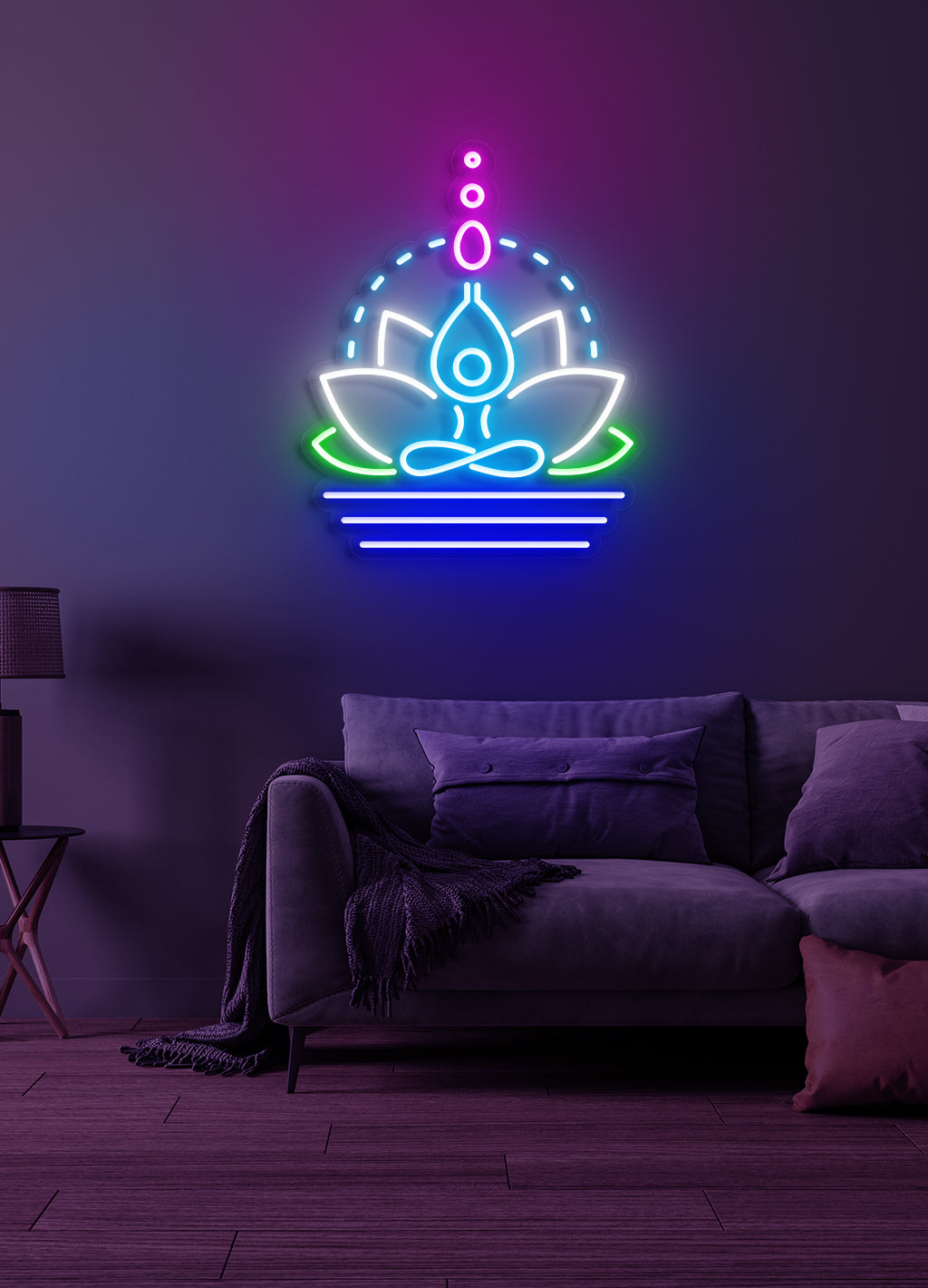 Lotusblume - LED Neonrock