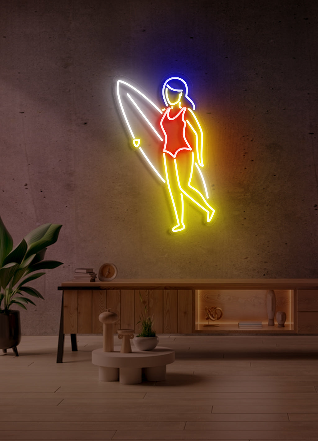 Surfergirl - LED Neonrock