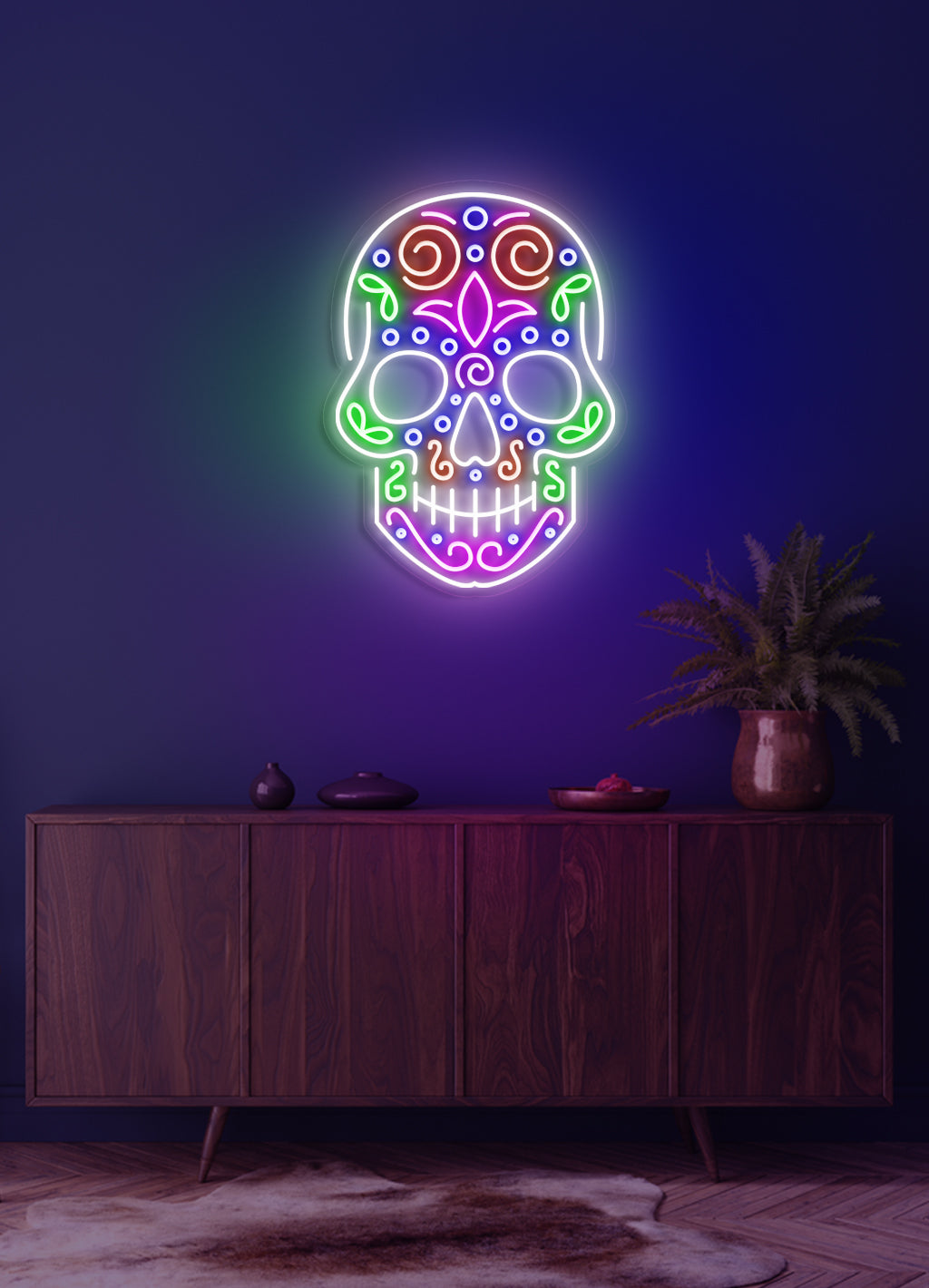 Totenkopf - LED Neonrock