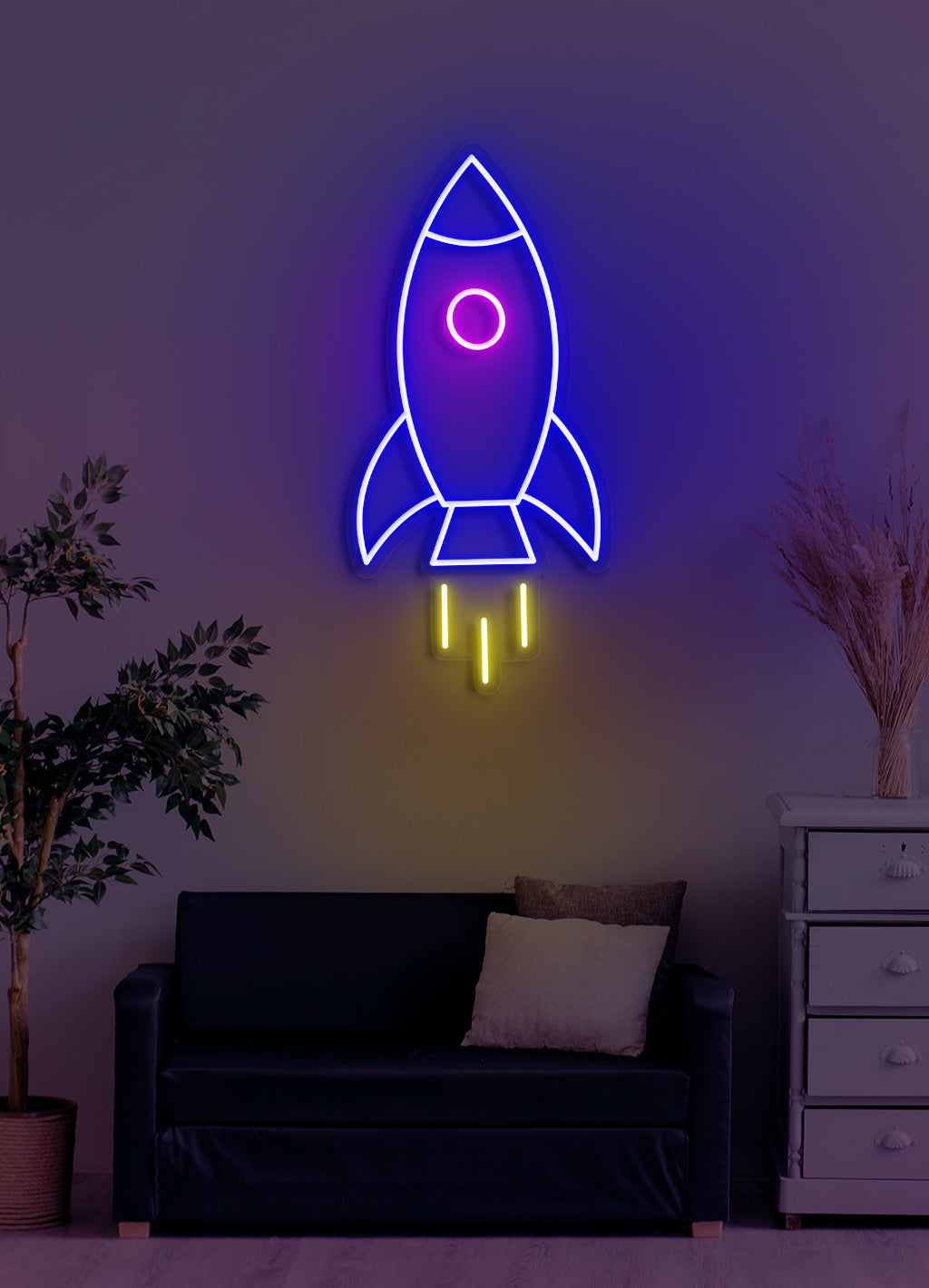 Rocket - LED Neon-Schirm