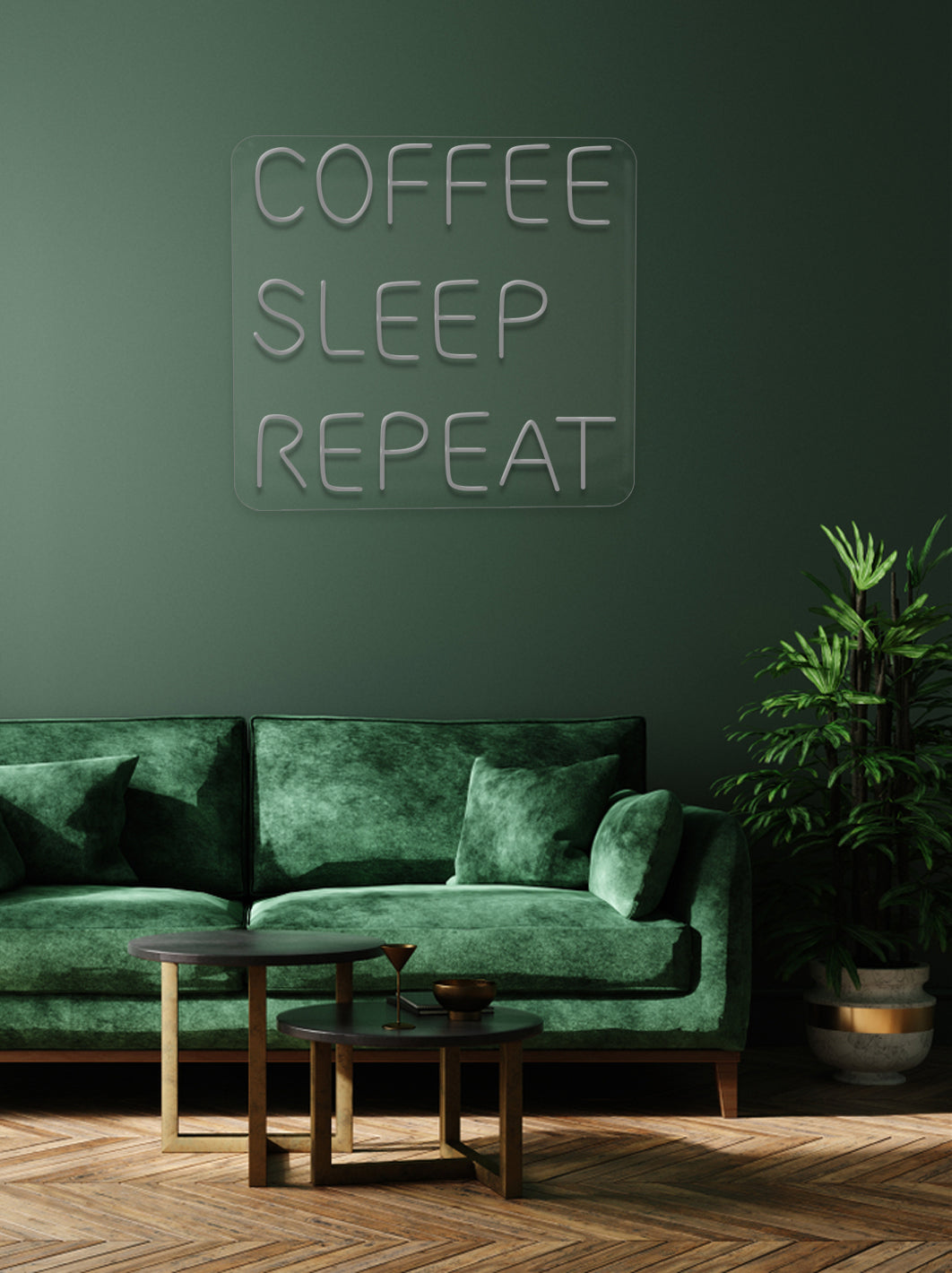 Coffee sleep repeat - LED Neon skilt