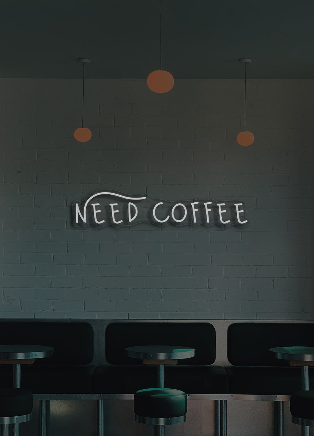 Brauche Kaffee - LED Neon-Schirm