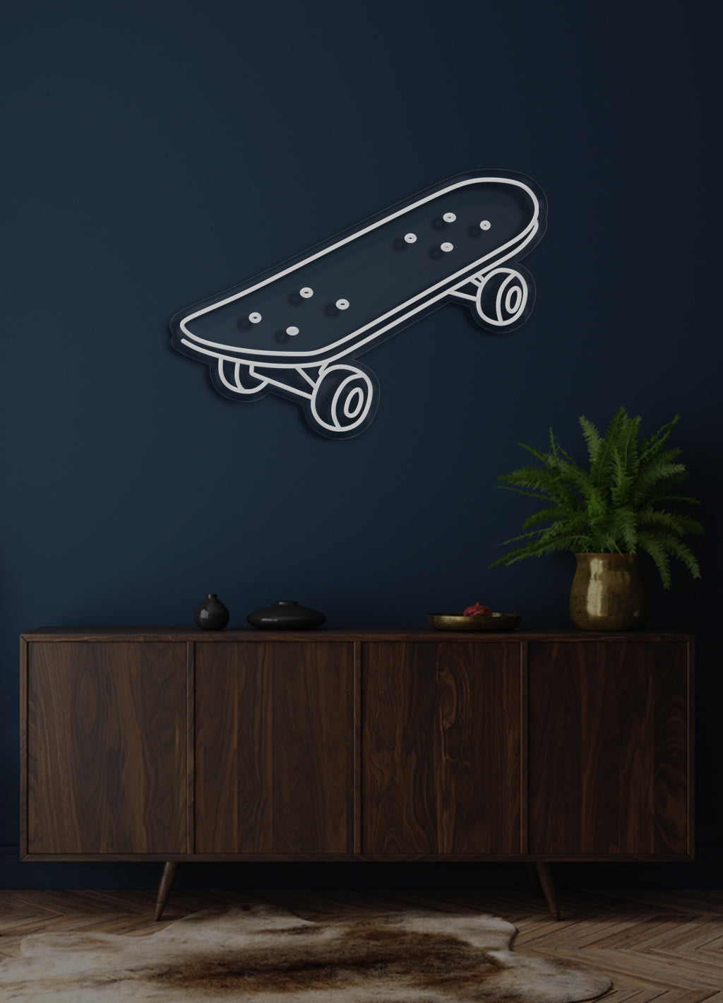 Skateboard - LED Neon skilt