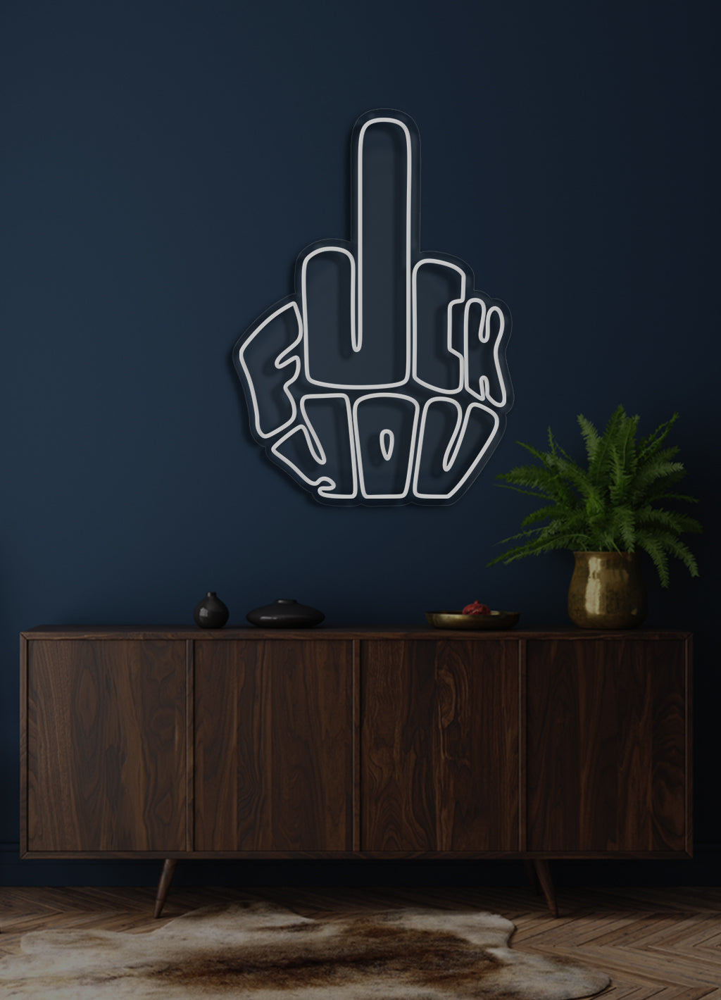 F*ck you - LED Neon-Schirm