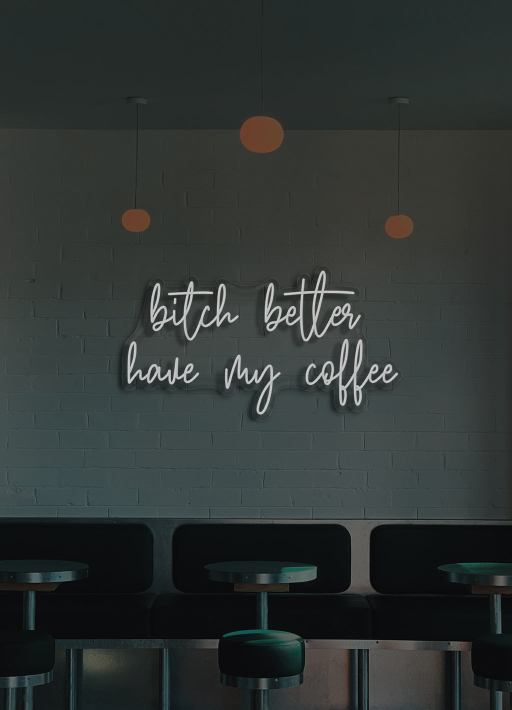 Schlampe, trink lieber meinen Kaffee - LED-Neon-Schirm