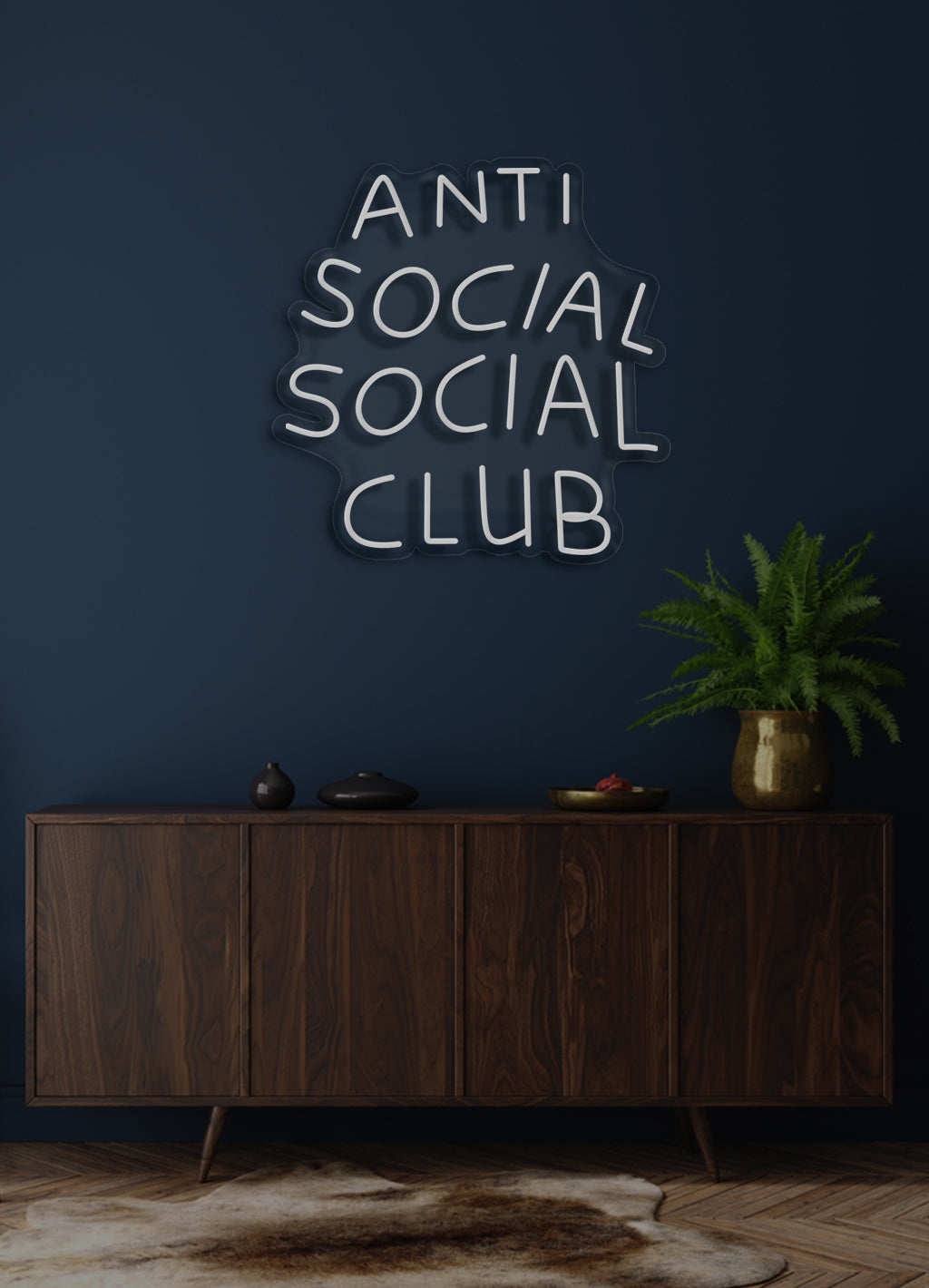 Anti social social club - LED Neon skilt