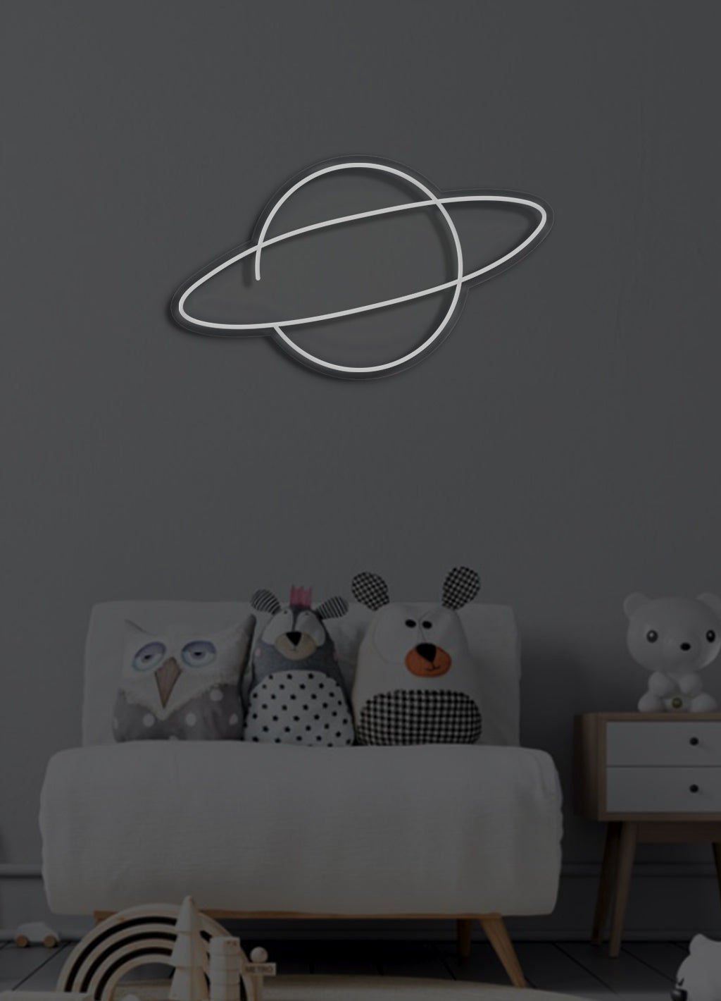Planet - LED Neon-Schirm