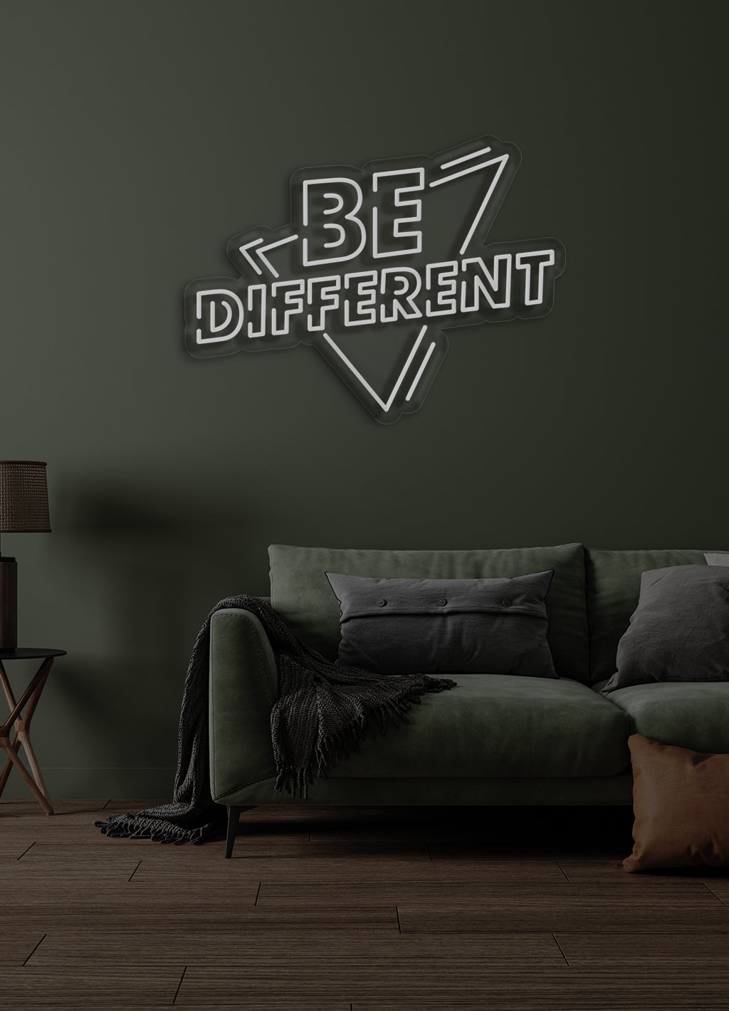 Be different - LED Neon-Schirm