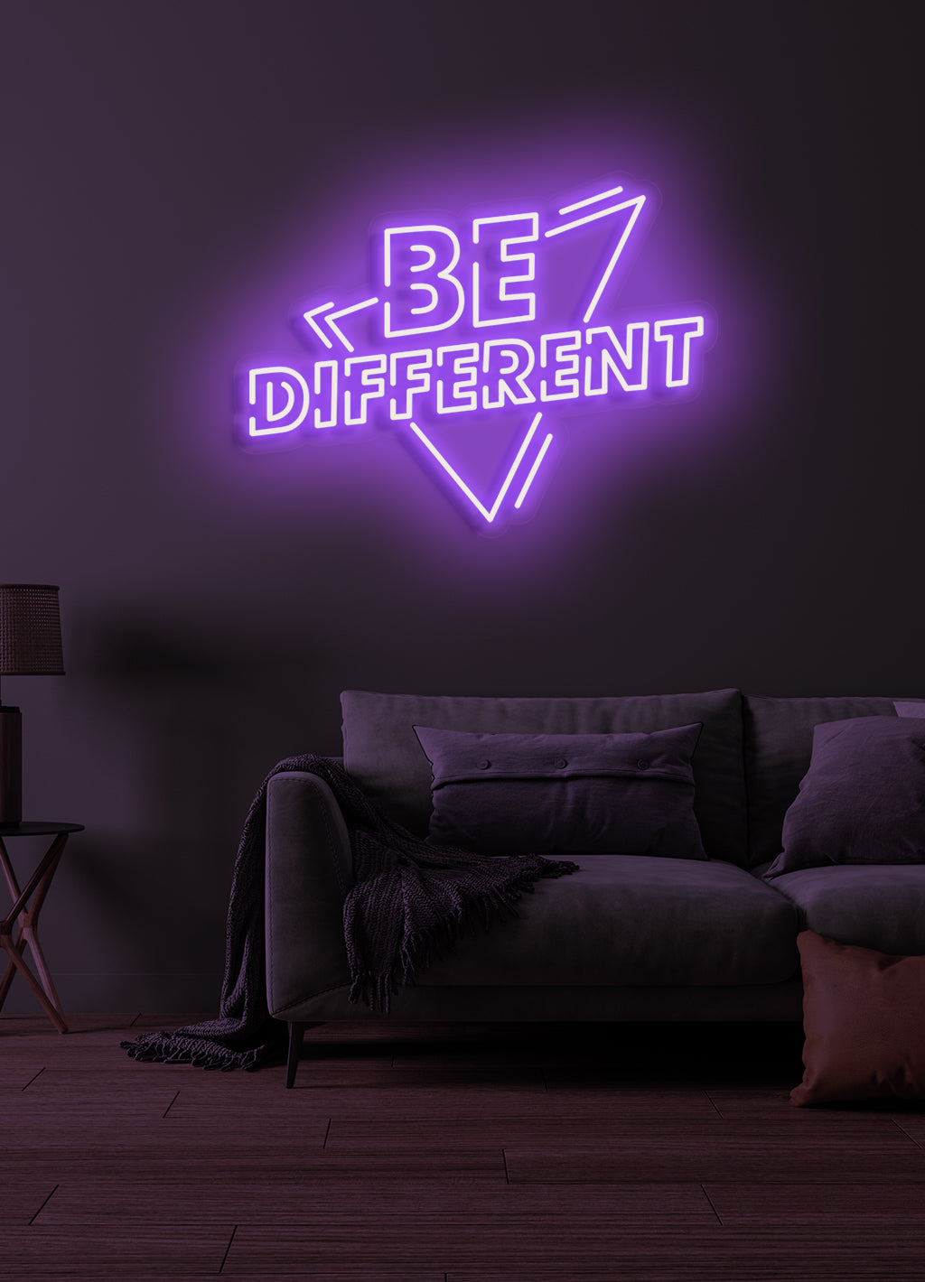 Be different - LED Neon-Schirm